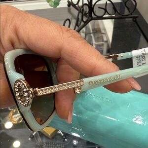 Tiffany & Co. Mint Sunglasses with Gold Details